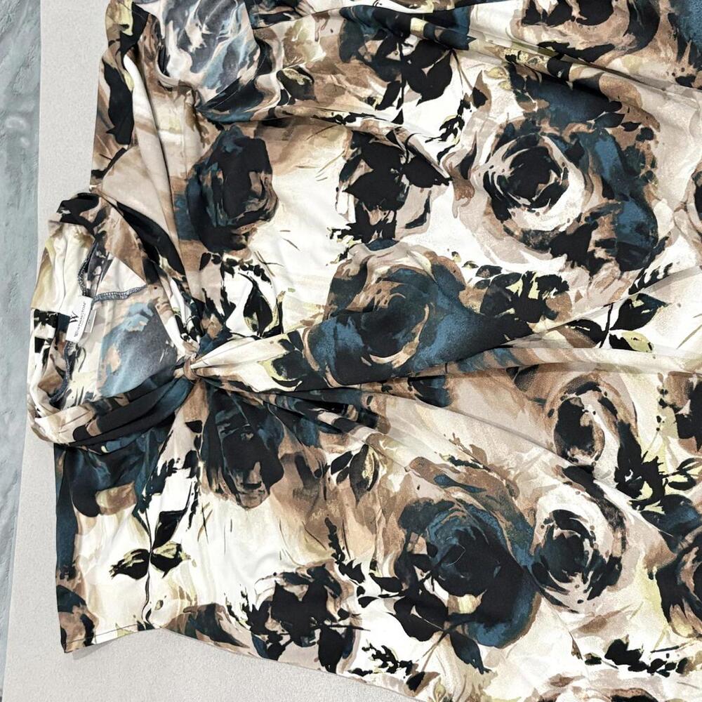 Worthington Stretch Floral Print Sleeveless Blouse XL - Picture 10 of 13